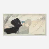 Helen Hyde, Winter in Japan, 1901, woodcut in colors