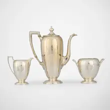 Reed & Barton, Pointed Antique three-piece coffee service