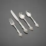 Gorham Manufacturing Company, La Scala flatware service, sterling silver, stainless steel