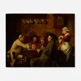 Emile Hendrik Godding, Tavern Scene, 1887, oil on board