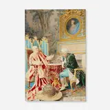 Giuseppe Guidi, Cardinal and Gentleman in an Interior, watercolor on paper