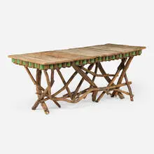 Adirondack, Rustic hall / console table, painted wood