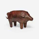 Omersa & Company, Pig ottoman, c. 1965, leather