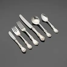 Reed & Barton, Burgundy flatware service, sterling silver, stainless steel