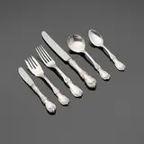 Reed & Barton, Burgundy flatware service, sterling silver, stainless steel