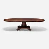 William IV, Extension dining table, c. 1830, mahogany, brass