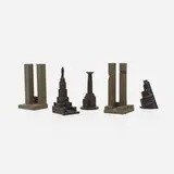 collection of five Souvenirs from Missing Monuments and Buildings of Disaster series by Constantin & Laurene Boym, 1996-2008, cast resin, sold Jan 2017