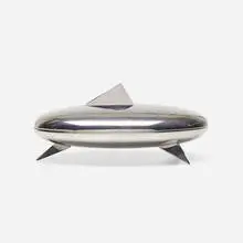 Peyrano chocolate box by Alessandro Mendini, 1990, stainless steel, sold Jan 2017