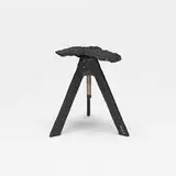 Maarten Baas, Giotto stool, 2005, burned and lacquered wood, steel
