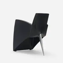 J. (Serie Lang) lounge chair by Philippe Starck, 1987, leather, cast aluminum, sold Jan 2017