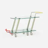 Javier Mariscal, Hilton trolley, 1981, enameled steel, glass, rubber