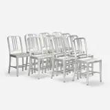 Emeco, Navy chairs, set of ten, aluminum