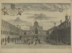 David Loggan, Untitled, Oxford engraving 38 x 50cm Provenance: The estate of Sir John Cowdery Kendrew