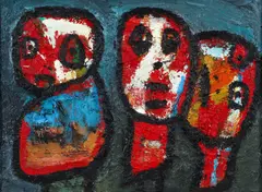 Untitled by Karel Appel, oil on canvas three figures, offered Mar 2024