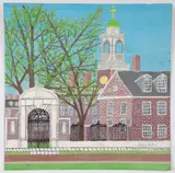 Gideon Cohen, Eliot House Harvard, undated, casein and, pencil on artist's board