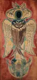Cynthia Taylor Krich, Untitled Coat of Arms, batik, mixed media and collage