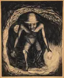 Francisco Mora, El Obero de Mina de Plata [Silver Mine Worker], lithograph on wove paper