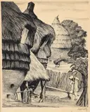 Leopoldo Méndez, El Maiz [Grinding Corn]