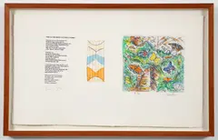 (American/Pittsburgh, contemporary), While in the Phipps' Butterfly Exhibition, color by Robert Qualters, etching, offered Mar 2024