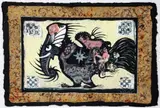 Nick Bubash, Adorned Rooster, 2007, offset print of a, collage mounted on two