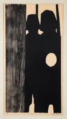The Visitor by Bruce Carter, 1961, woodcut, offered Mar 2024
