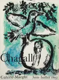 Marc Chagall, The Green Bird, 1962, original, lithograph