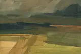 Gary Jurysta, Abstracted Landscape, 1965, oil on canvasboard
