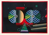 Akira Kurosaki, Camouflaged Reflection C, 1978, color woodblock on paper, signed, titled, dated and numbered 47/90 in colored, pencil along the bottom, full