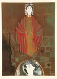 Leticia Tarrago, Grandmother VI, c.1970, color, etching on wove paper
