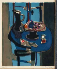 Still Life by Window by Marcel Mouly, lithograph printed in colors, offered Mar 2024
