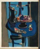 Marcel Mouly, Still Life by Window, lithograph printed in colors