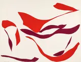 Ray Parker, Untitled Color Field Abstract in Red and Purple, 1980, original color