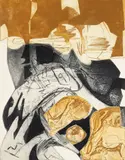 Benita Sanders, Game with Shapes, 1964, intaglio, etching on wove paper