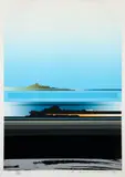 Tetsurō Sawada, Blue Mountain Landscape, 1983, serigraph