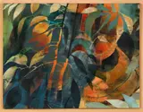 Robert Schmalzried, Floral Abstract, 1963, oil on panel