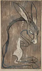 Donkey, c.1950s by Helen Siegl, woodcut on paper, offered Mar 2024