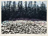Jack Marlowe Wise, Canadian Landscape, 1995, color woodblock or