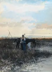 Michael Coleman, Evening Time 1890, painted, 1975, gouache and watercolor
