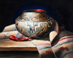 Sue Krzyston, Clay Patterns, 1989, oil on canvas