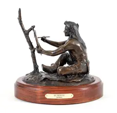 Tom Moss, Big Medicine, 2001, cast, bronze on a rotating wood base