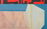 Milton G. Weiss, Geometric Abstract #110, oil mixed media and pencil on canvas