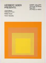 Untitled by Josef Albers, screenprint poster, offered Dec 2023