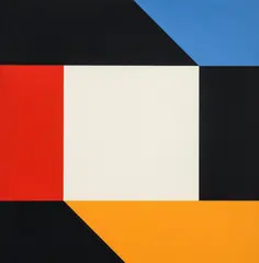 Max Bill, Abstract Geometric Composition, 1971, serigraph printed in colors printed at