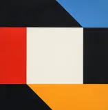 Max Bill, Abstract Geometric Composition, 1971, serigraph printed in colors printed at