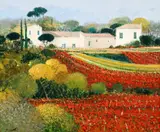 Dominique Dorié, Red Autumn Vineyard [Les Vignes Rouges d'Automne], c.2005, oil on canvas