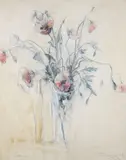 Jürgen Görg, Klatschmohn III [Corn Poppies], 2010, oil and charcoal on canvas