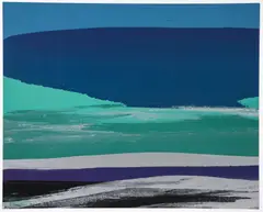 Joseph Grippi, Green and Silver Landscape, 1985, screenprint on heavy wove paper