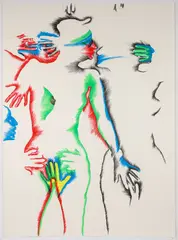 Marisol Escobar, (French/Venezuelan, 1930-2016), Untitled, No. 4 (from series Untitled Suite No. 6), 1978, lithograph printed in five colors