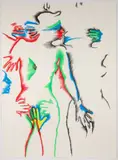 Marisol Escobar, (French/Venezuelan, 1930-2016), Untitled, No. 4 (from series Untitled Suite No. 6), 1978, lithograph printed in five colors