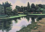Gordon Mortensen, Seattle, 1987, reduction color, woodcut